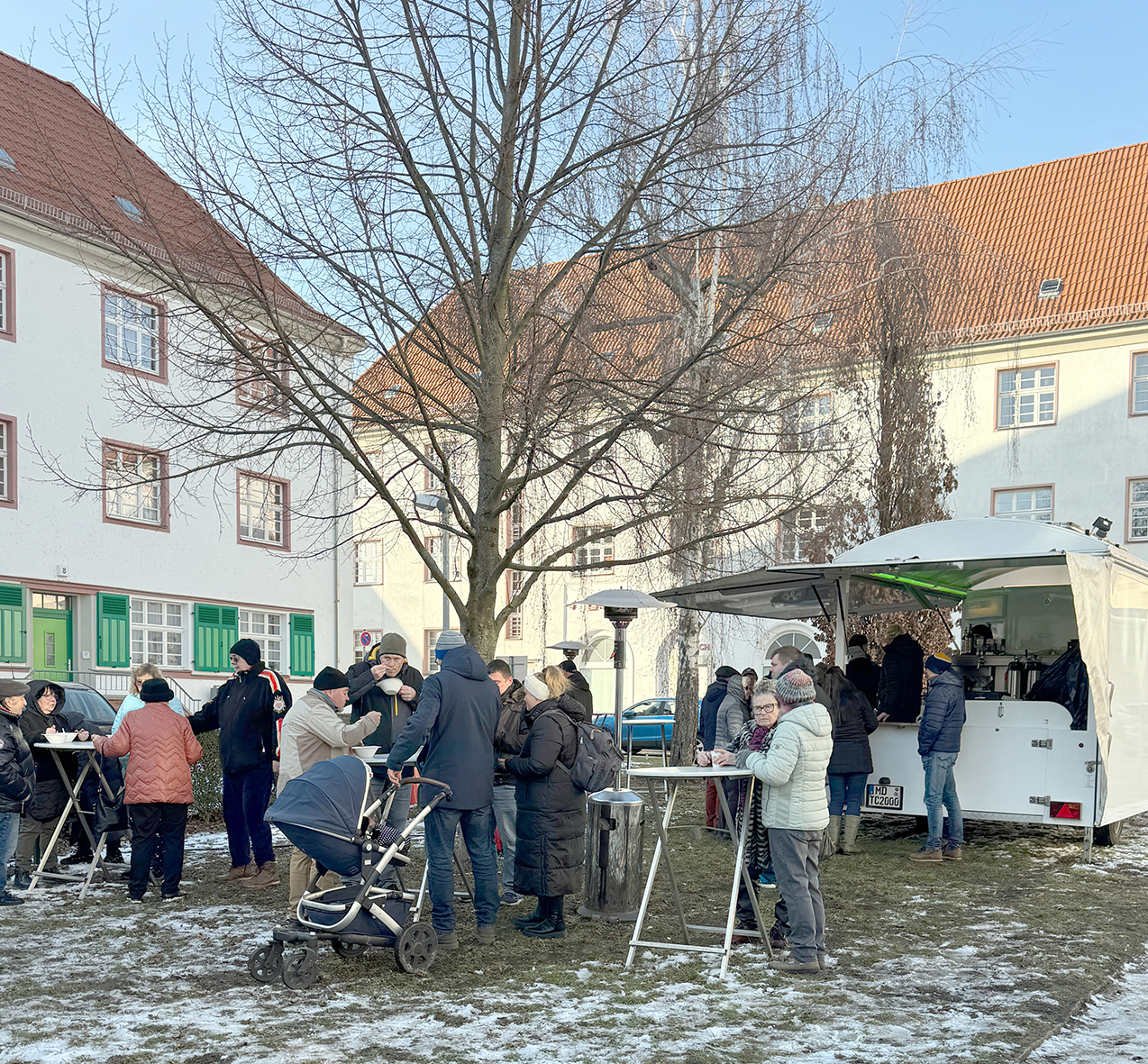 SWM Baustellenparty mit Getränkewagen