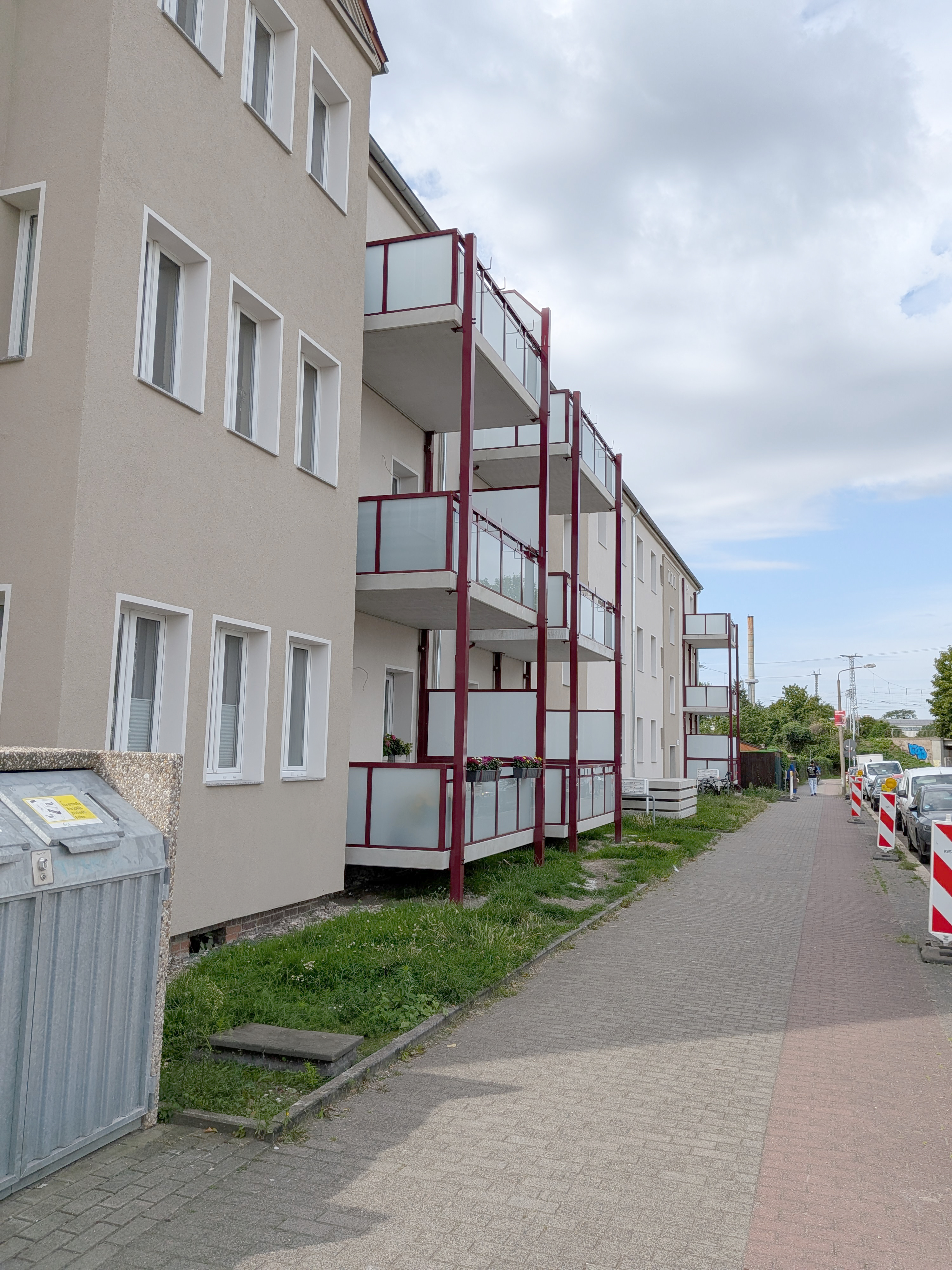 Fertig montierte Balkone im Lorenzweg