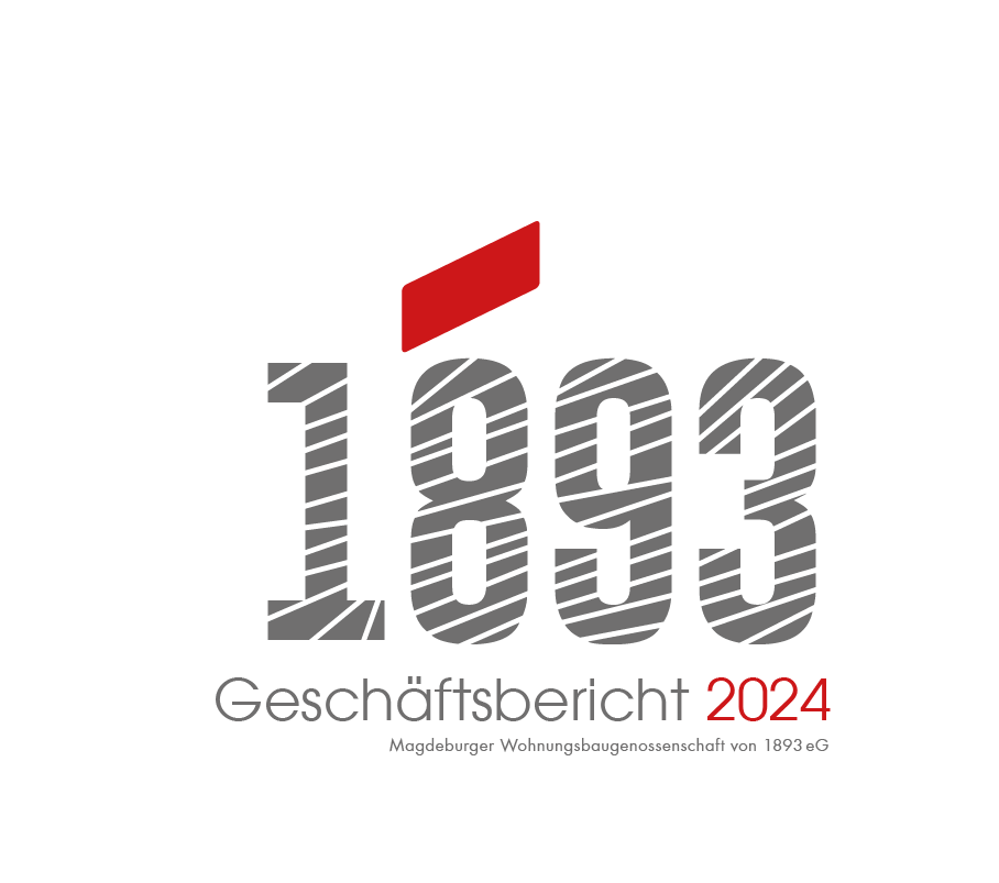 Weißer Hintergrund mit dem Logo der 1893 und der Aufschrift "Geschäftsbericht 2024"